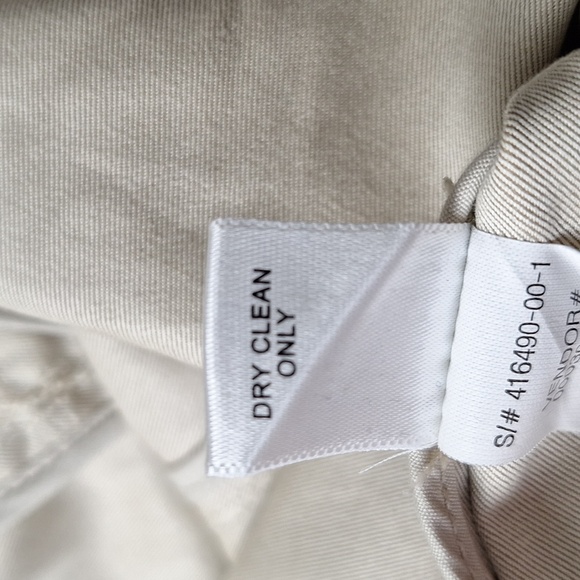 Banana Republic Tan Belted Old Money Double Breasted Short Trench Coat Size S - Picture 14 of 15